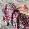 Summertime New Flower Pants High Waist Wide Leg Pants Nine-point Mosquito-proof Informal Pants