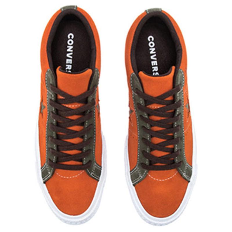 Converse One Star Carnival Stitching Fleece Low-Top Board Shoes Unisex Orange