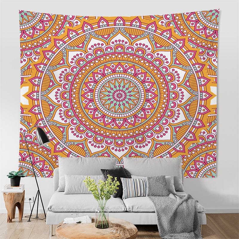 Wall Hanging Tapestry Simple Tapestry Mandala Series Wall Decoration Living Room Bedroom Ethnic Style Home Decoration