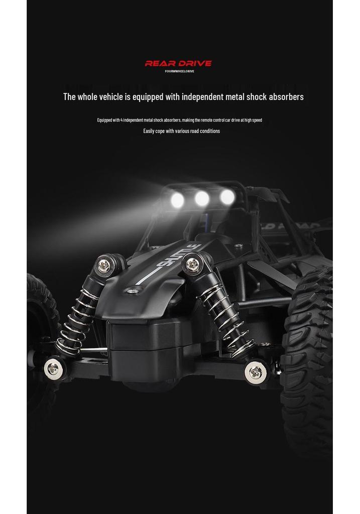1:16 Alloy Remote Control High-Speed Climbing Car - 2.4G Anti-Interference, Big Foot Toy for Boys