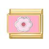 Vintage Pink Strawberry Watermelon Cat Dog Star Butterfly Golden Charm Links 9MM Stainless Steel Bracelet DIY Making Jewelry