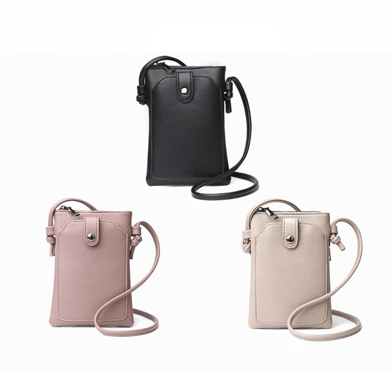 Solid Color Simple Phone Bag Fashionable Mini Versatile Diagonal Cross Bag