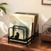 Plate Storage Rack, Durable Iron Dish Display Stand, Anti-Slip Certificates Cookbooks Organizer, for Plates Cutting Boards Tiles Plaques Trays