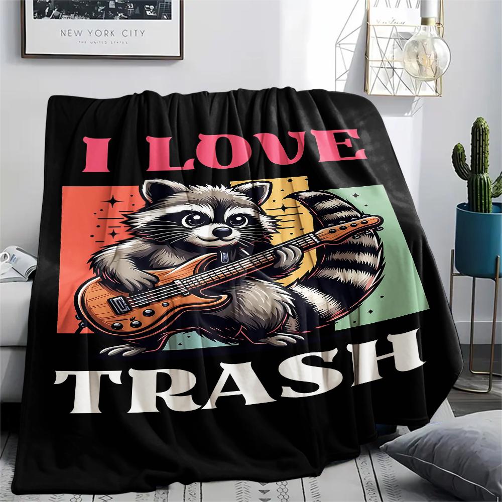 Sloth water dolphin raccoon Print Flannel Blanket,High quality Comfortable for All Seasons,Home Decor,Warmth and Comfort,Perfect for Christmas Gifts