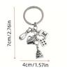 Delightful Pastries Keyring Cooking Keychain with Small Baking Accessories and Dessert Zinc Alloy Texture for Gifting