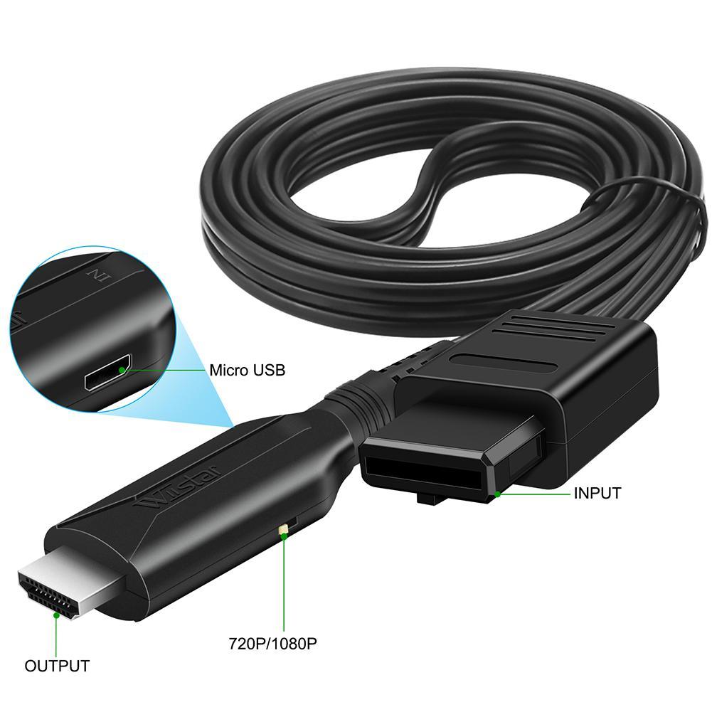 N64 To HDMI Converter Adapter Cable for GameCube SNES Plug and Play Full Digital Transmission Enhanced Video Quality Prevent