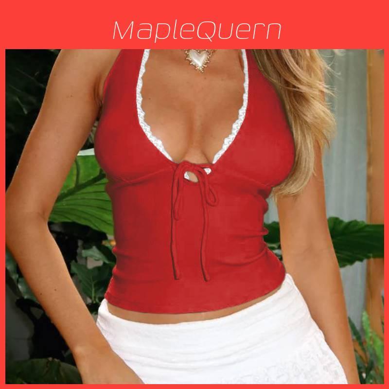 Sexy rückenfreies Crop-Top mit Rippen für Sommer-Streetwear