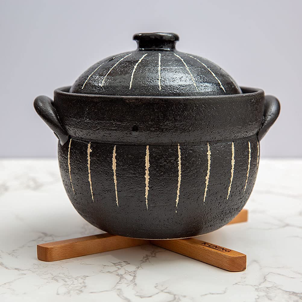 Pot Holder Folding Wooden Compact Outdoor K-UNING One-Touch