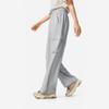Li Ning Sports Lifestyle Series Solid Color Mid Waist Breathable Versatile Loose Straight Casual Pants Women Bottoms Light-Gray AYKV540-1