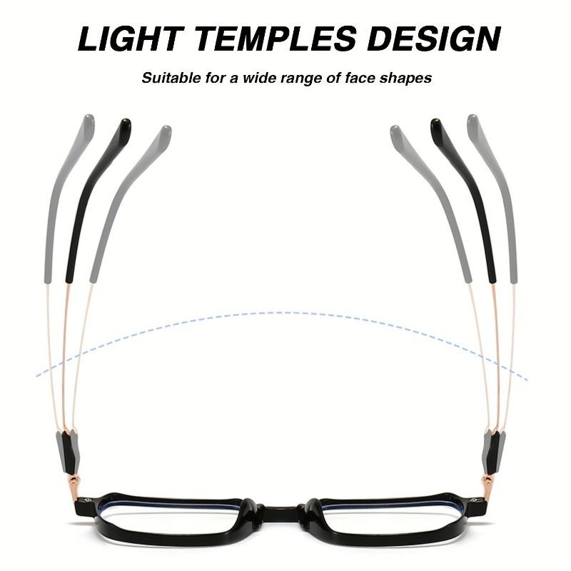 1pc Exquisite Large Frame Women's Color Changing Reading Glasses Comfortable and Simple Integrated Nose Support