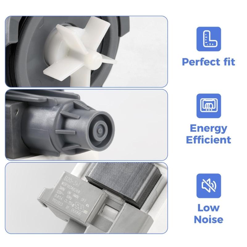 Drain Pump Accessory High Efficiency Pump Repair Efficient Water Drainage Washer Drain Pump for Simple Maintenance
