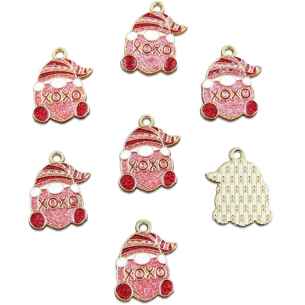16 Styles KC Gold Drop Oil Fresh Flower Valentine's Day Pendant Charms - Premium and Creative Ornaments