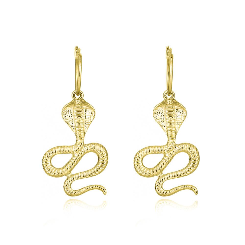 Trendy Serpent Design Alloy Earrings Fashionable Summer Jewelry For Women