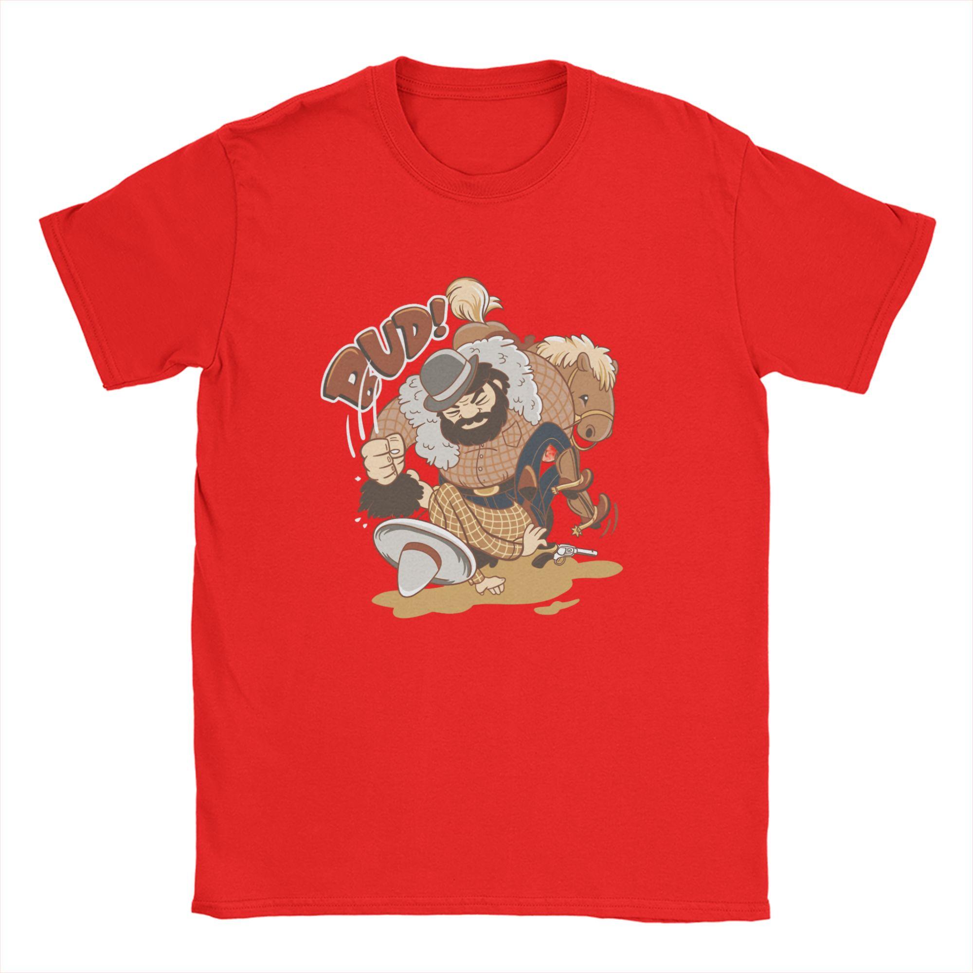 Unisex Humor Bud Spencer And Terence Hill T Shirt 100 Cotton Clothes Vintage Short Sleeve Crewneck Tees Printing TShirts S