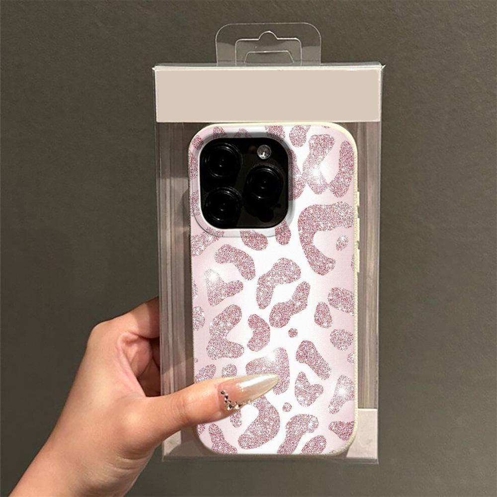 Purple Leopard Print Phone Case For IPhone 17 16e 16 15 14 13 12 Pro Max Anti Fall And Anti Slip Case