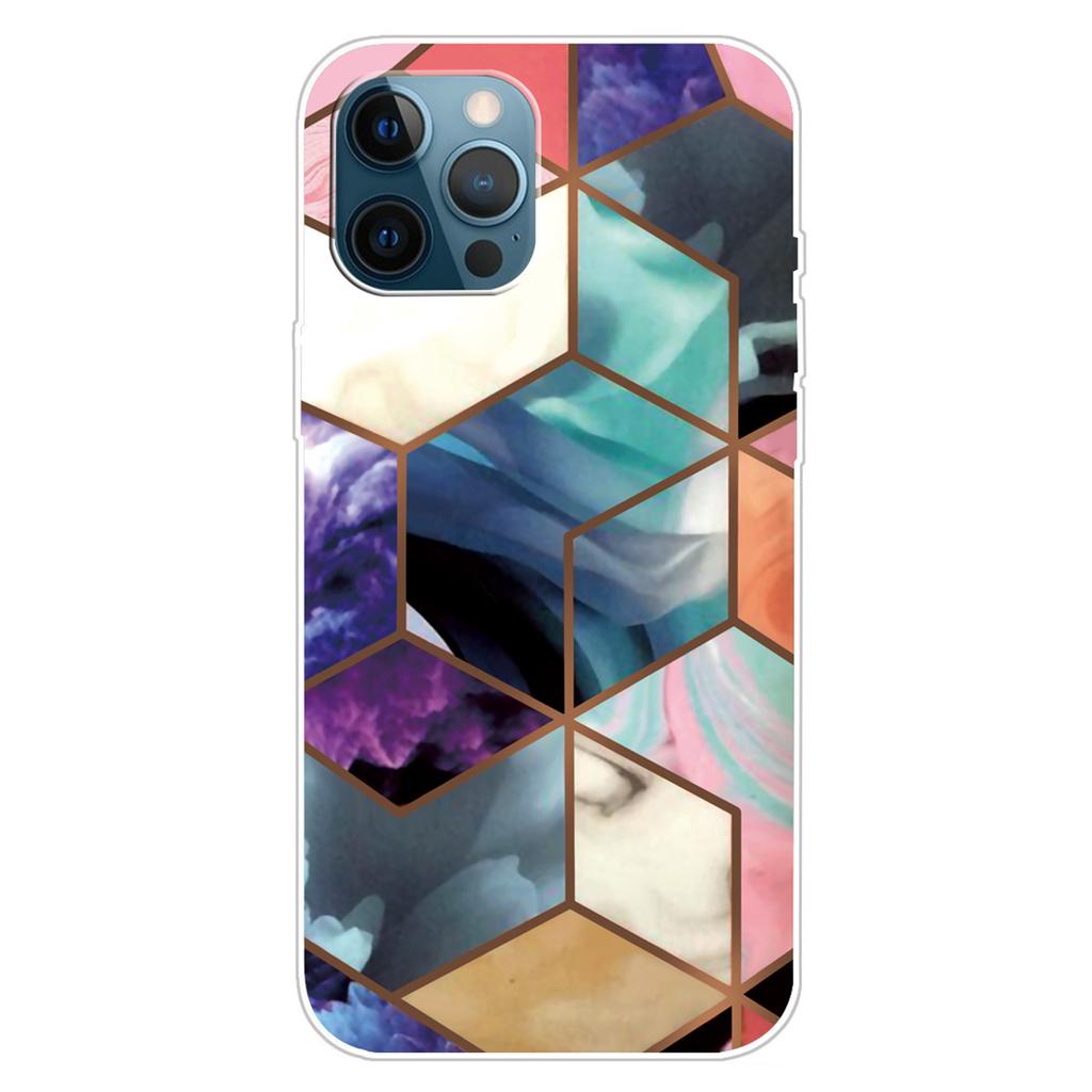 For iPhone 16 Pro Max Case Abstract Marble Pattern Printing TPU Phone Cover