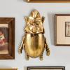 Creative Golden Beetle Phileurus Didymus Lucanidae Simulation Insect Pendant Background Wall Decoration Craft Wall Hanging