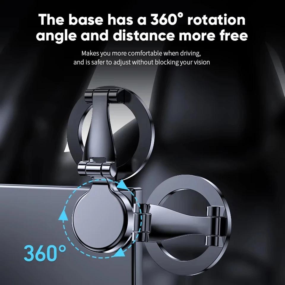 Magnetic Car Phone Holder 360 Degree Rotation Foldable Phone Mount Suction Cup Car Navigation Phone Holder