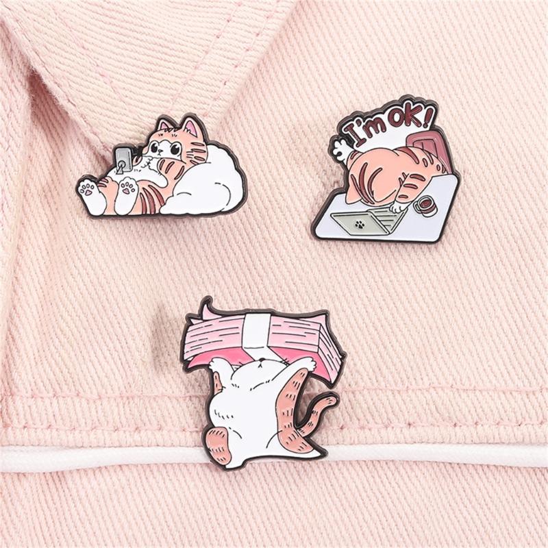 Cats Themed Lapel Pin Versatile Outfit Enhancer Fashion Jewelry Accessory Perfect Gift For Cats Lover And Friend