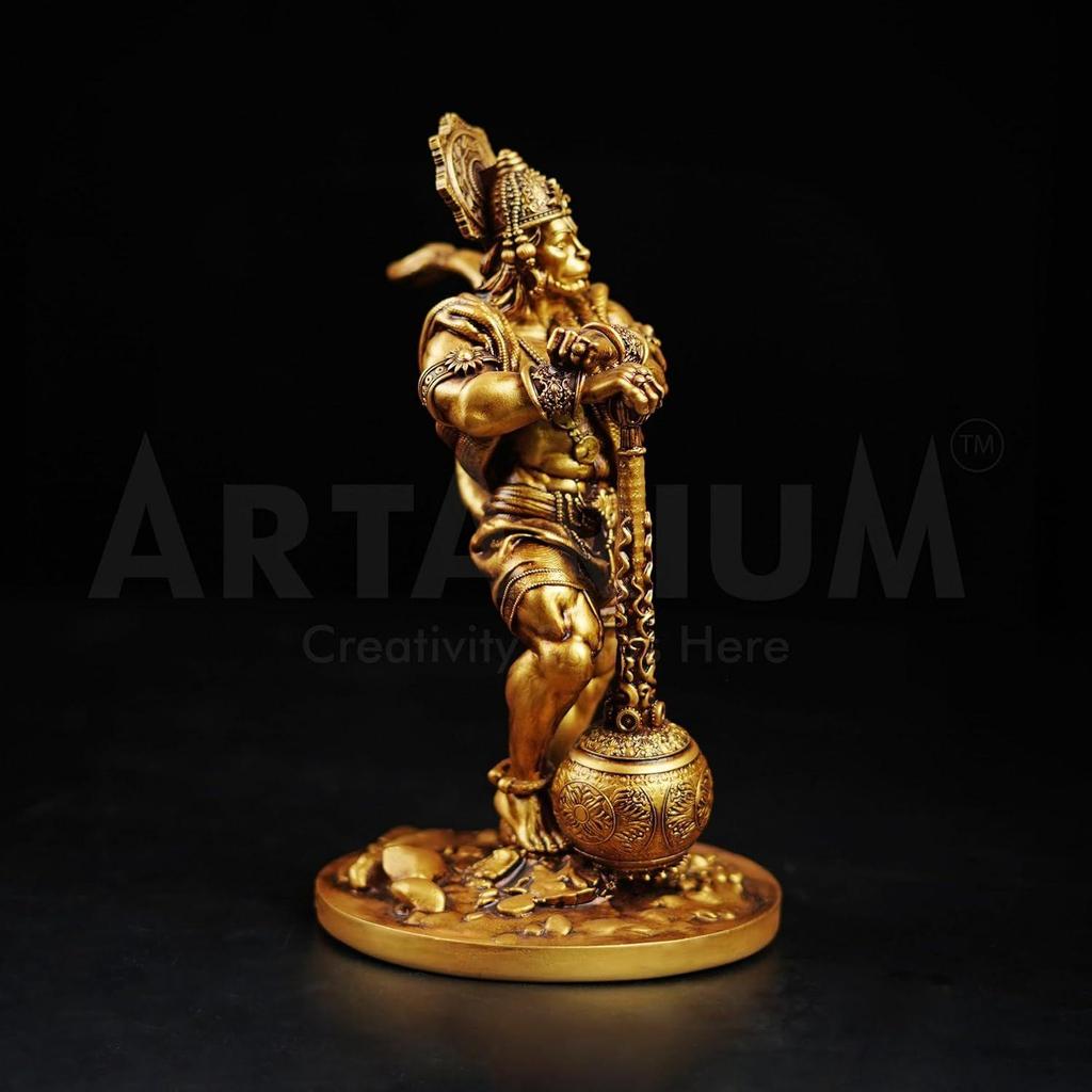 Hanuman Ji Murti Panchmukhi Hanuman Pavan Putra Bajrangbali Murti Bahubali Hanuman Idol for Car Dashboard (Bahubali Hanuman 4 Inch)