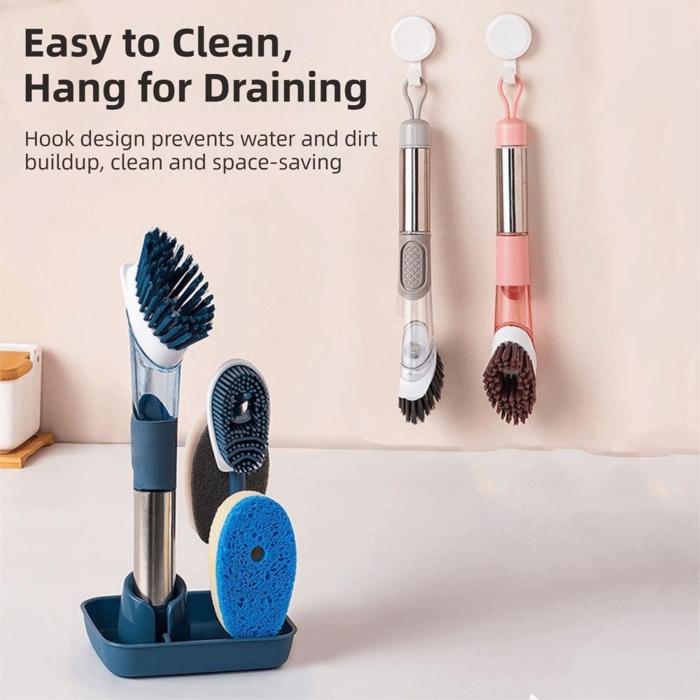 Removable Sponge Dishwashing Brush 3 In 1 Dish Cleaning Brush Household Tools