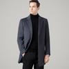 Men's double-sided woolen coat winter new dad cashmere coat mid-length detachable down liner windbreaker