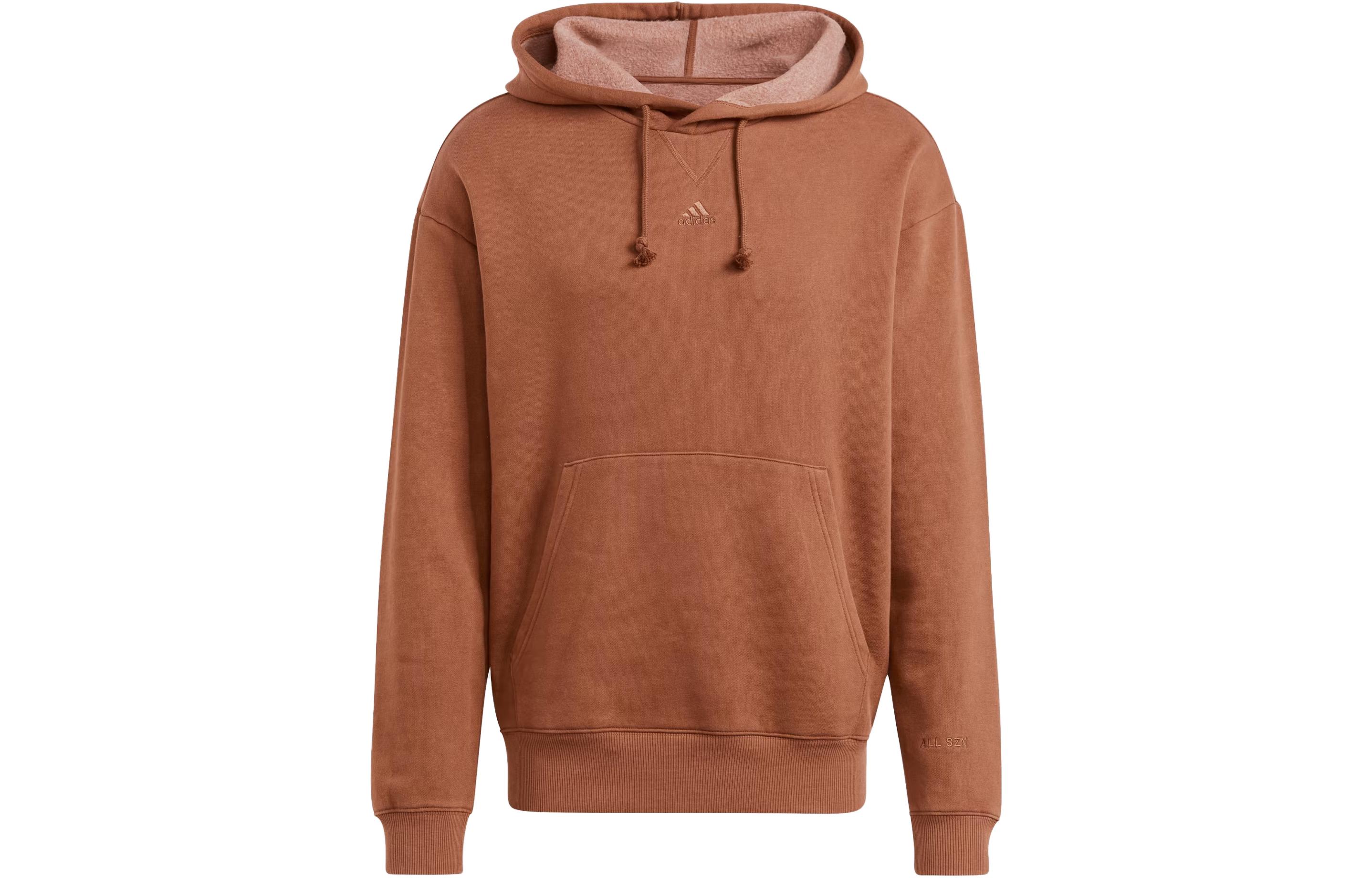 Adidas Sweatshirts Men s Brown Hooded Moderate Regular IJ6928 XL