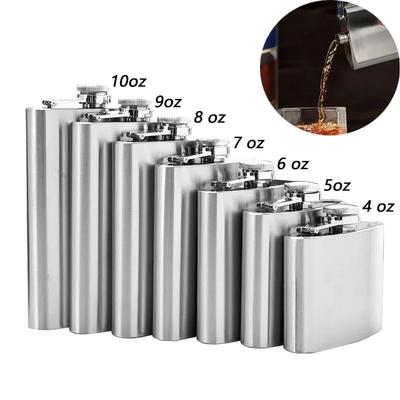 Hot Sale 4-12oz Stainless Steel Hip Flask with Funnel Pocket Hip Flask Alcohol Whiskey Hip Flask Screw Cap