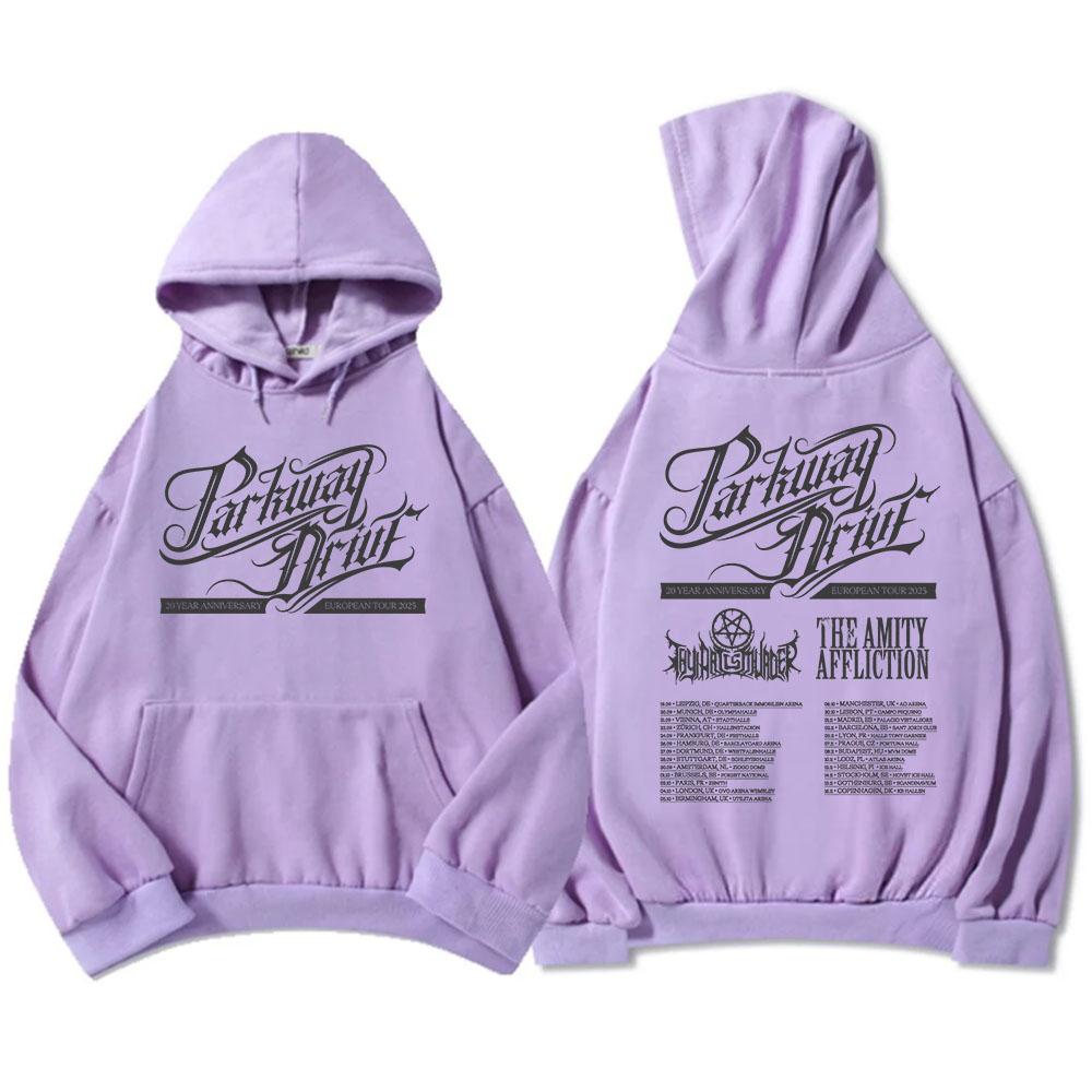 Parkway Drive 20 Year Anniversary European Tour 2025 Hoodies Rock Band Fashion Graphic Sweatshirts Winter Fleece Men Pullovers