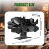 Stove Fan, Low Noise Compact Double Head Heat Powered Fan for Picnics Parties Sheds Patios Barns