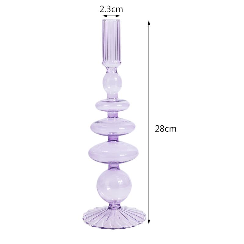 Suport de lumânare din sticlă 1 buc pentru decorațiuni de nuntă Sfeșnic Candelabre romantice Suport pentru lumânări nordice Suporturi pentru lumânări din sticlă