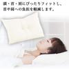 EIYU Pillow, 43x63cm, Low, Washable, NANO Platinum, Ivory, with Gray Pillowcase, Shipped Uncompressed