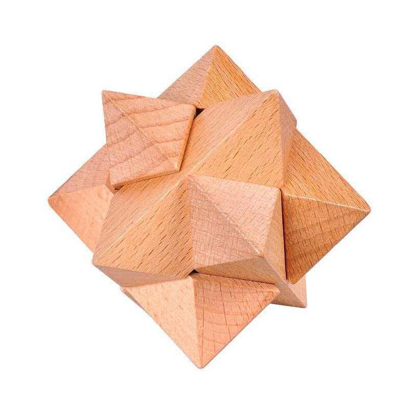 Luban Lock Octagonal Shaped Puzzle Wooden Disentanglement Brain Teaser Puzzles Iq Toys For Kids Adults Mind Challenge Gifts
