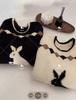 Women's Japanese Retro Diamond Rabbit Knit Vest - College Style Cardigan for Spring & Autumn
