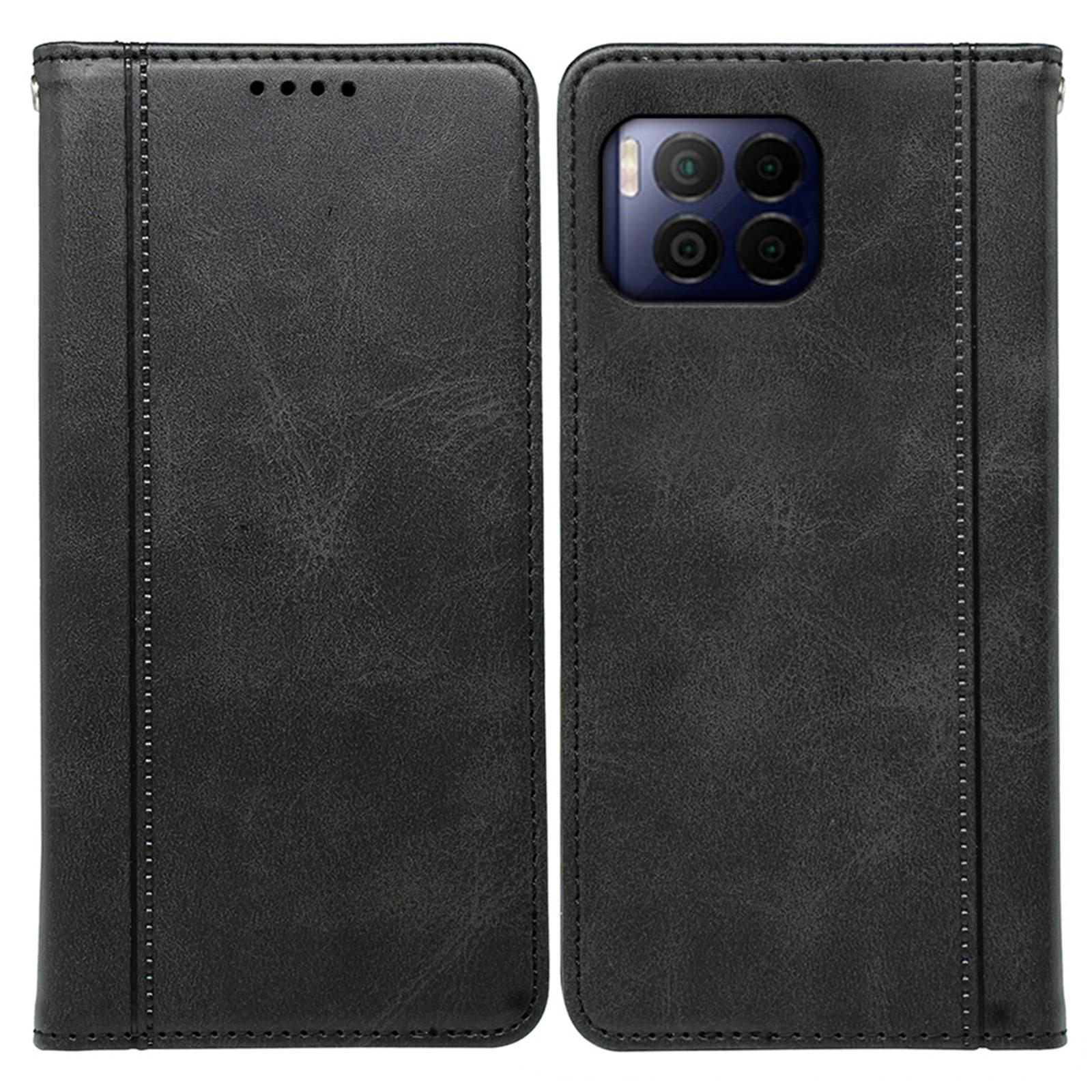 

For T-Mobile REVVL 7 Pro/T Phone 2 Pro Case Leather Phone Cover Magnetic Closing Black