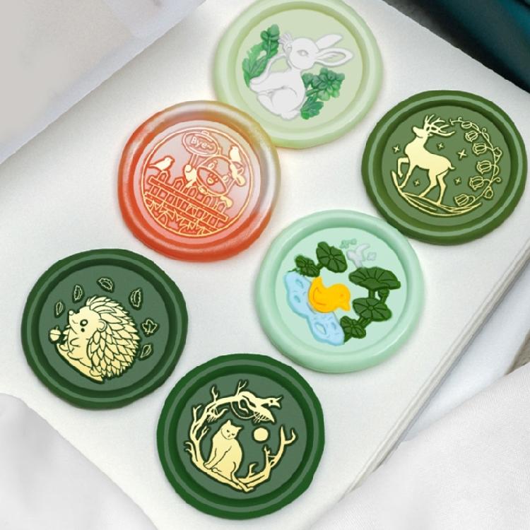Brass Head Seal Stamp Animal Series Sealing Waxed Stamp for Card Letter Invitations Decoration Rabbits Wax Seal Stamp