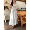 French Niche Design Hollow Crochet Dress Female Summer New Tea Break Temperament Fairy First Love Long Dress Casual Dress
