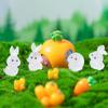8Pcs Luminous Rabbit Miniature Figurines Fairy Garden Decoration 8 Postures Cute Bunny Home Decor Glow At Night Desk Ornaments