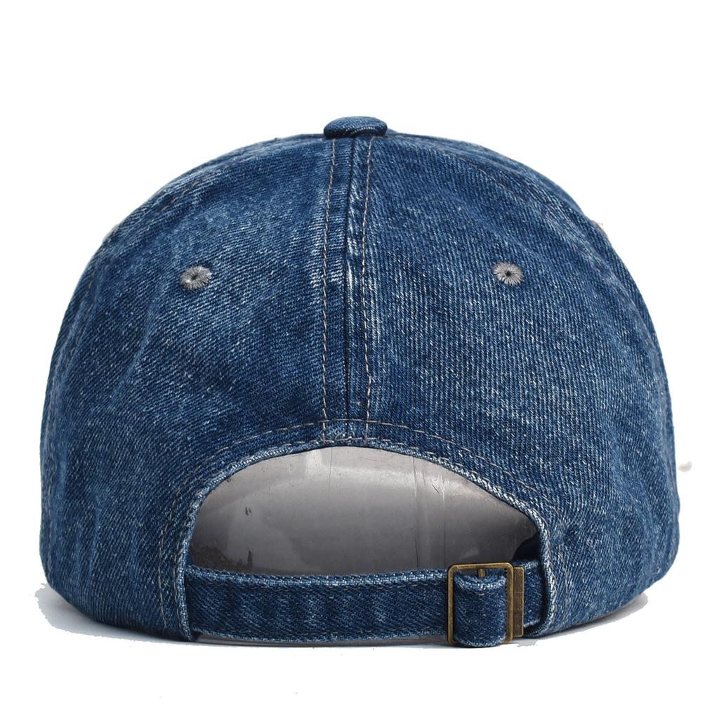 Stay Cool & Stylish: Sunshade Denim Baseball Cap - Distressed Adjustable Buckle Fishing Hiking Cycling Sports Trucker Hat