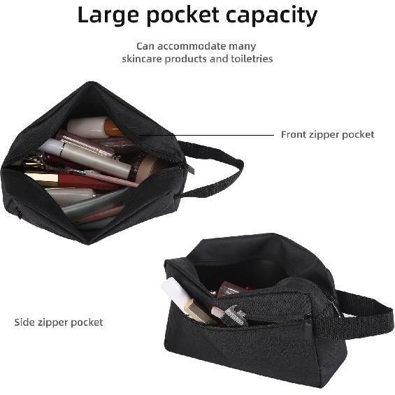 Travel Toiletry Bag Toiletry Bag Ladies Men Hanging Cosmetic Bag Travel Accessories for Men and Women, Black, Modern