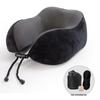 U-Shaped Memory Foam Travel Neck Pillow for Airplane and Car Support