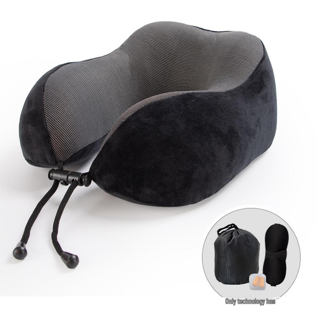 U-Shaped Memory Foam Travel Neck Pillow for Airplane and Car Support