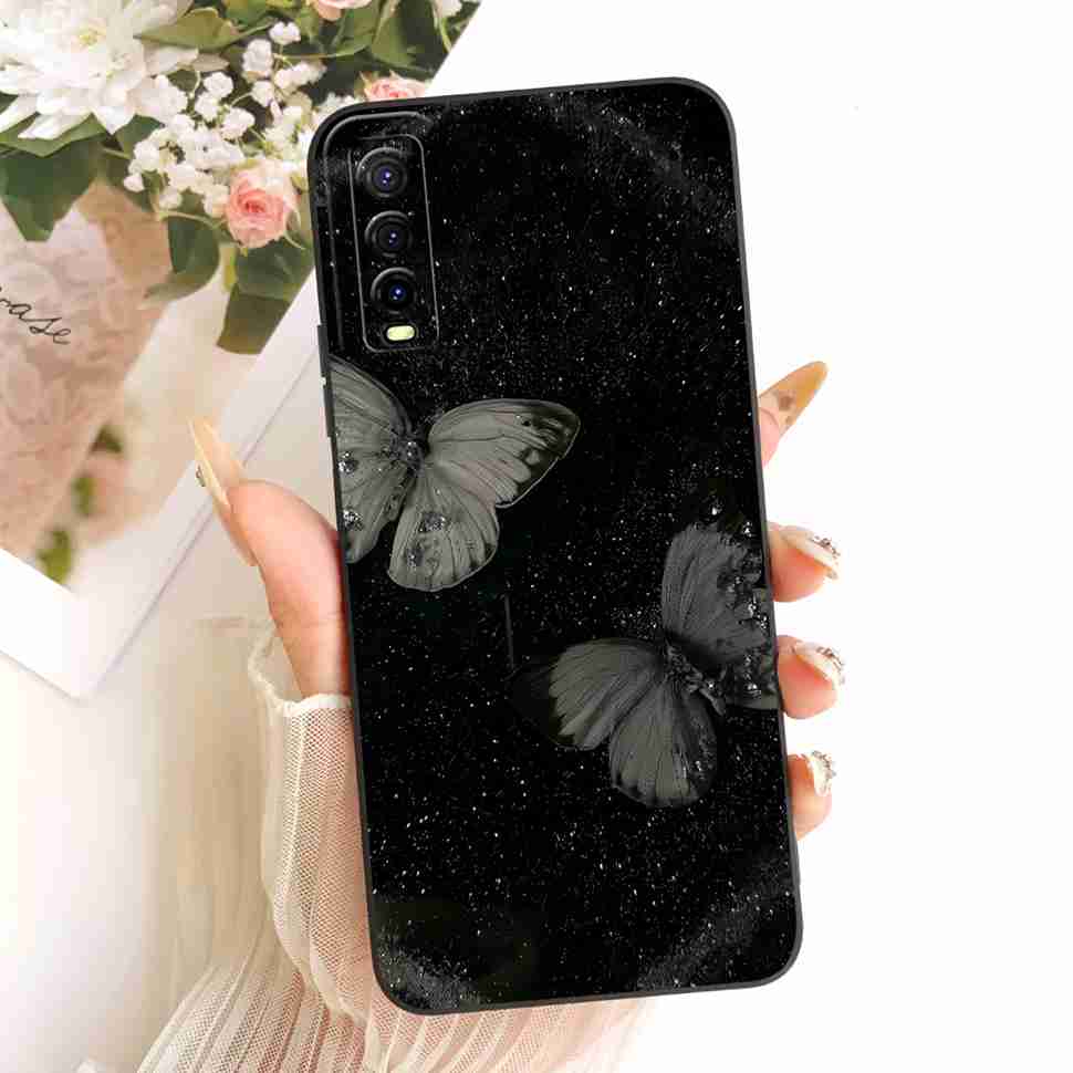 For vivo Y70s 5G Case Luxurious Flower Cartoon Silicone Back Cover For Vivo Y 70s Y51s Y51S V2002A Shockproof Phone Cases Fundas