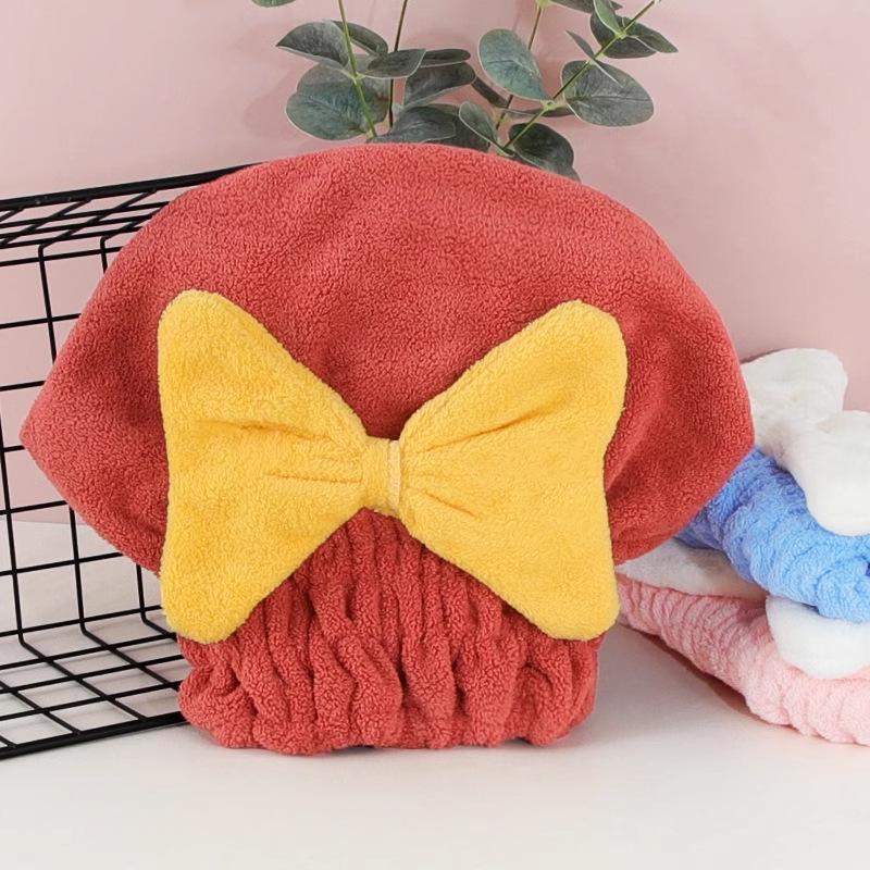 Cute Double-Layer Quick-Dry Hair Towel: Super Absorbent, No Shedding, Ideal for Dorm Use 25x65 cm