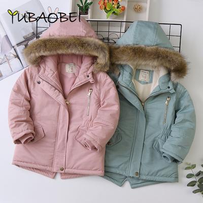 Cappotti imbottiti in cotone per bambine, velluto e ispessiti, capispalla invernali, giacca alla moda con cappuccio, abbigliamento per bambini