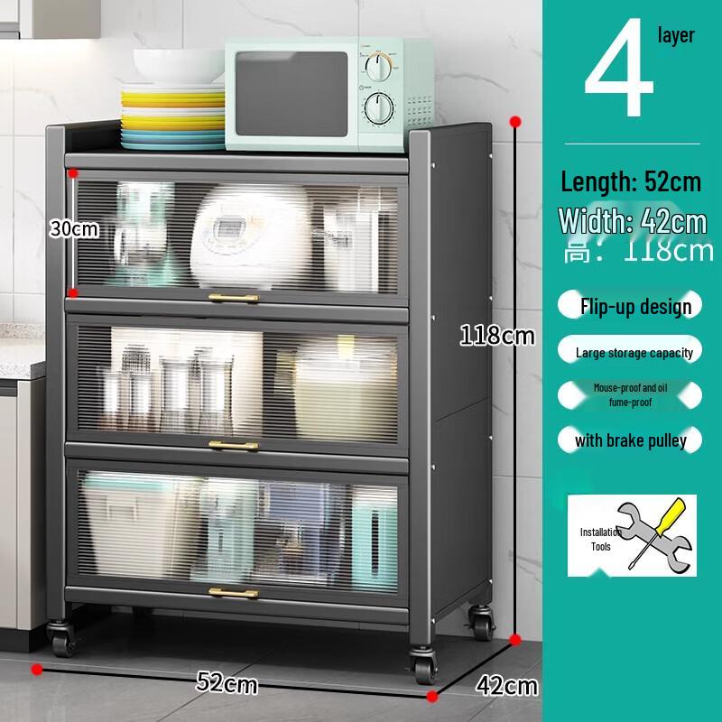 Floor Standing Multi-layer Kitchen Storage Shelf