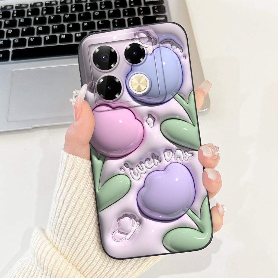 For Infinix Note 40 Pro Plus Coques Cover Luxury Liquid Silicone Soft Phone Case For Infinix Note 40 Pro 4G 5G Capa Women Style