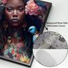 Afro Girl with Flowers Wall Art Pictrues African Beauties Flowers Fashion Canvas Painting Prints Posters for Living Room Decor