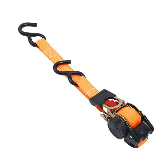 1/2Pcs Retractable Ratchet Straps Heavy Strap with Secure Duty Automatic Rewind Ratchet Lock One-Click Automatic Rewind