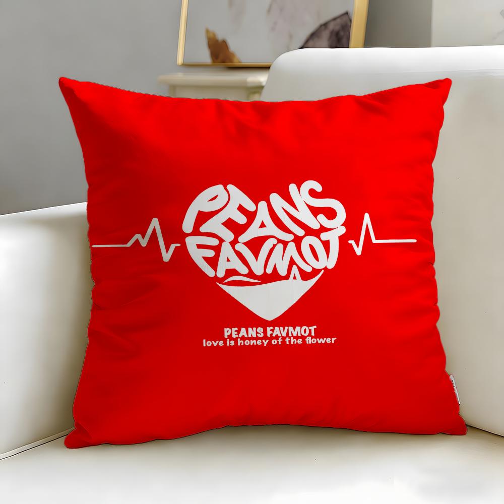 classic theme love letters Cushion Cover Soft & Easy-Wash Pillow Case – Versatile for Couch, Bed, Travel and Office